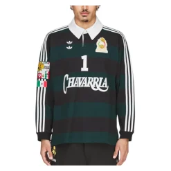 adidas x Willy Chavarria Longsleeve Rugby Tee "Black Aurora Ivy" (KV1977)