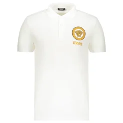 Bawełniana koszulka polo z naszywką z logo