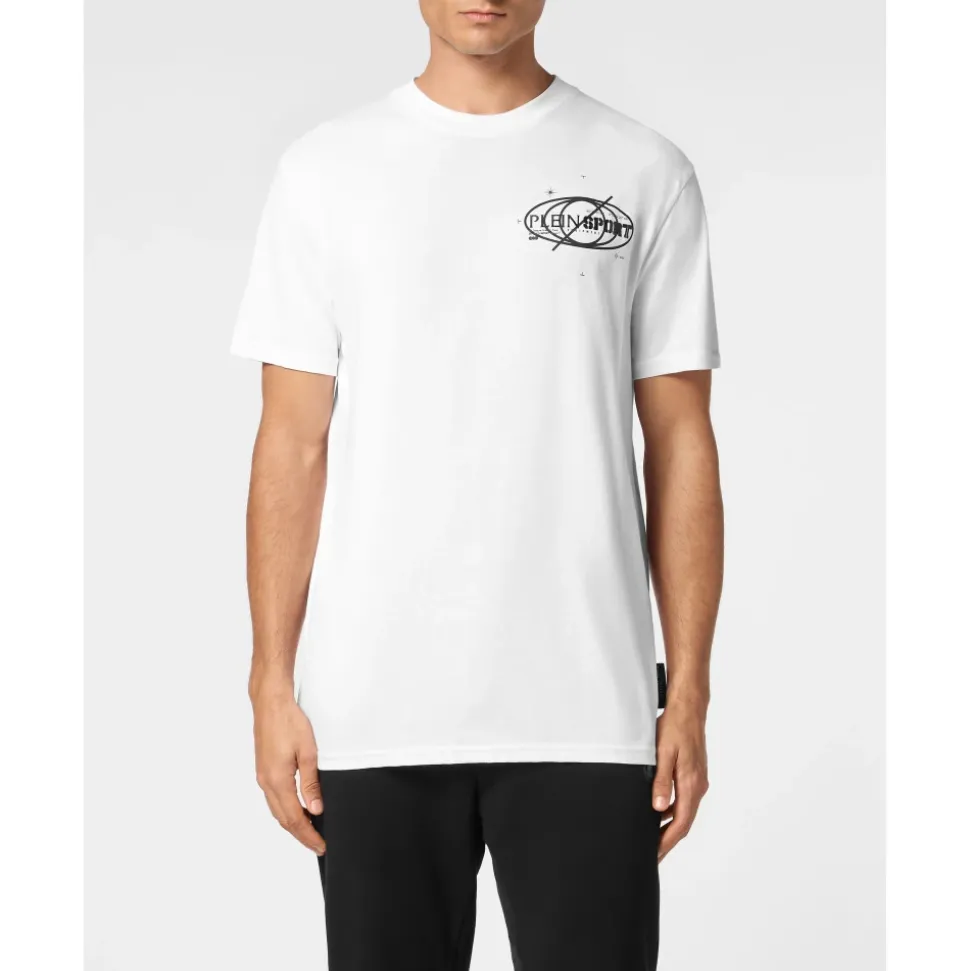 Bawełniana koszulka T-shirt z okrągłym dekoltem SS z logo