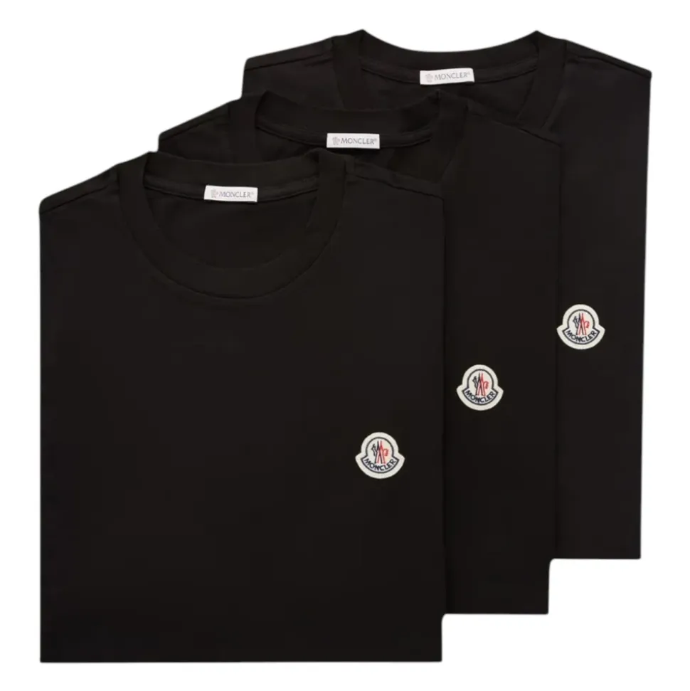 Bawełniany T-shirt z naszywką z logo (3-pack)