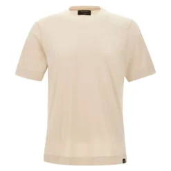 Bawełniany T-shirt z piki z okrągłym dekoltem