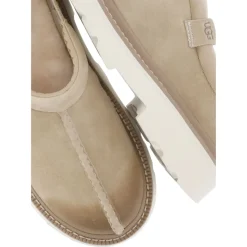 Beżowe Buty z Zamszu