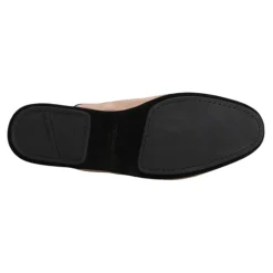 Beżowe Zamszowe Klapki Płaskie Buty