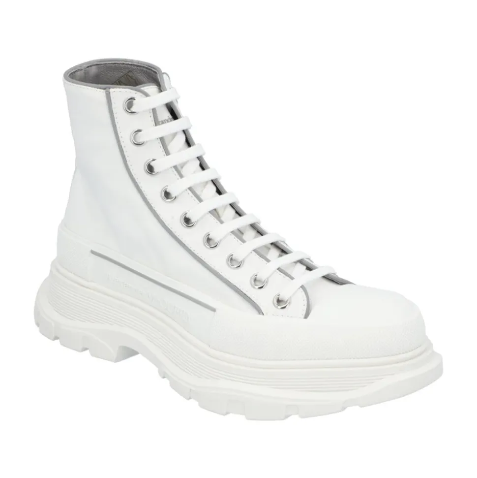 Biała Canvas HighTop Platform Sneaker