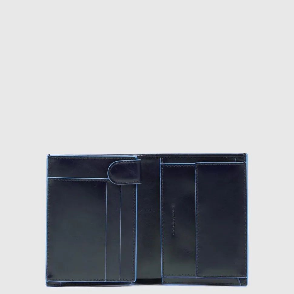 Blue Square Pionowy Portfel Trifold