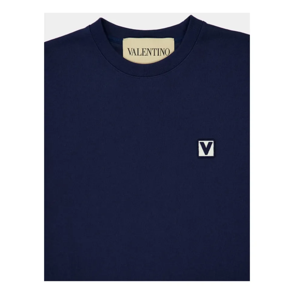 Bluza bawełniana z naszywką Chez Valentino