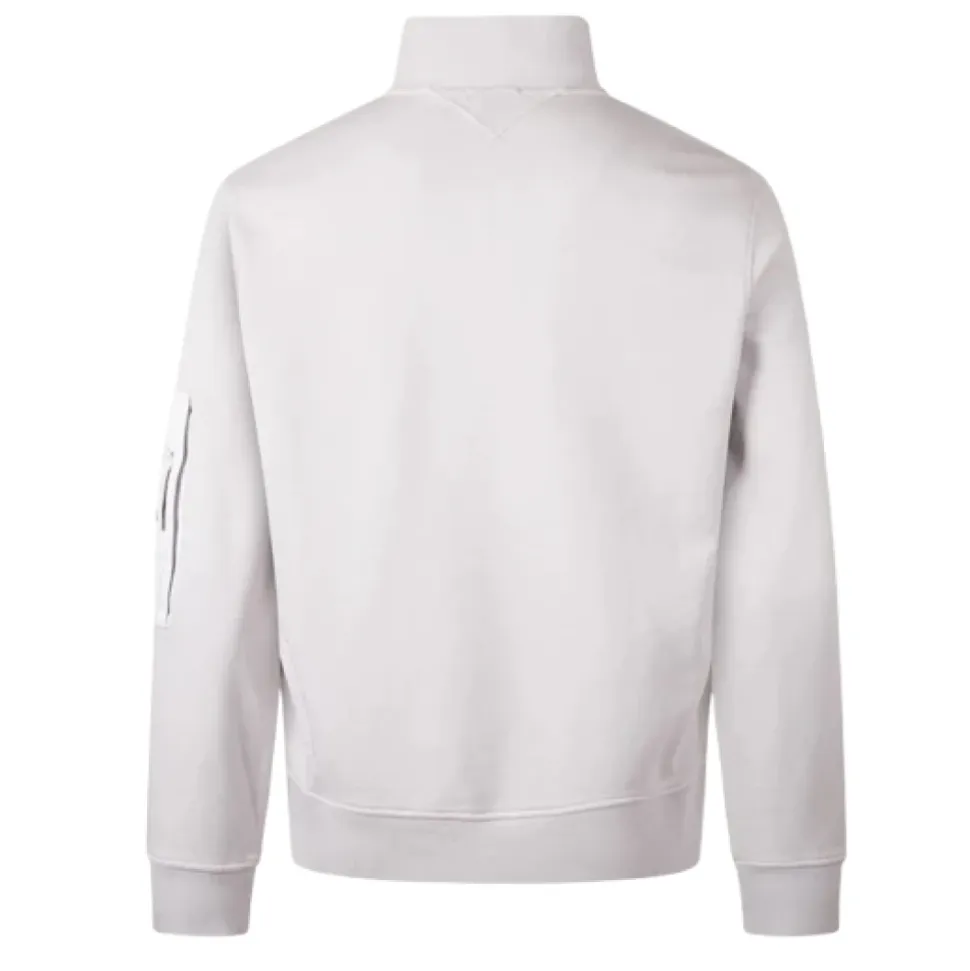 Bluza z diagonalnego polaru z zamkiem 1/4, barwiona w kawałku