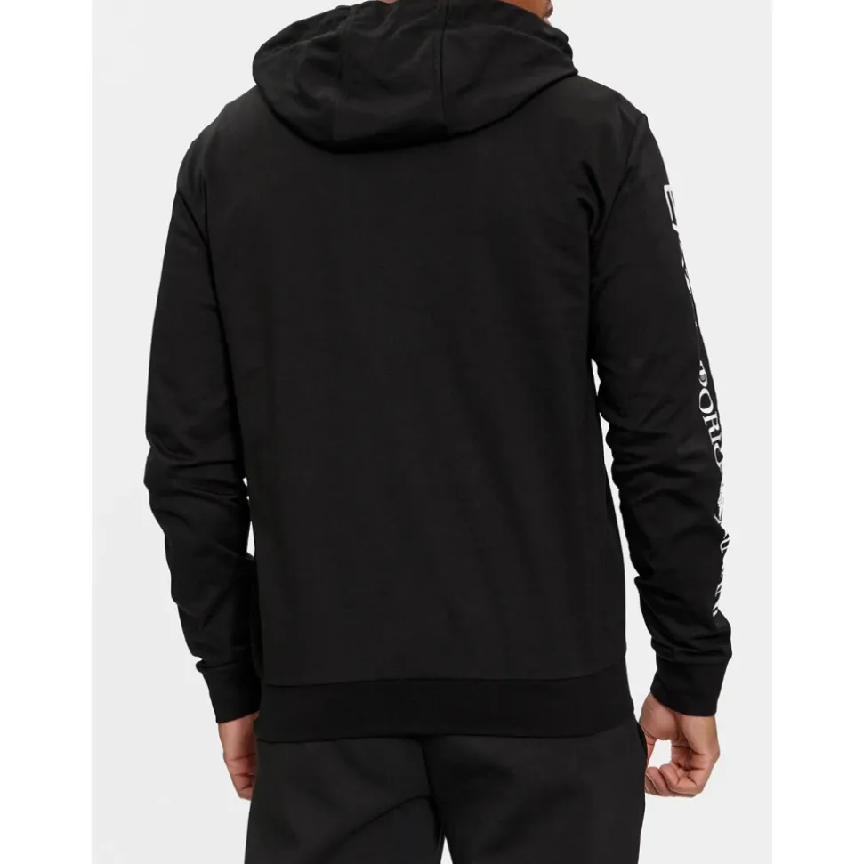 Bluza z kapturem i zamkiem błyskawicznym Logo Series z bawełny