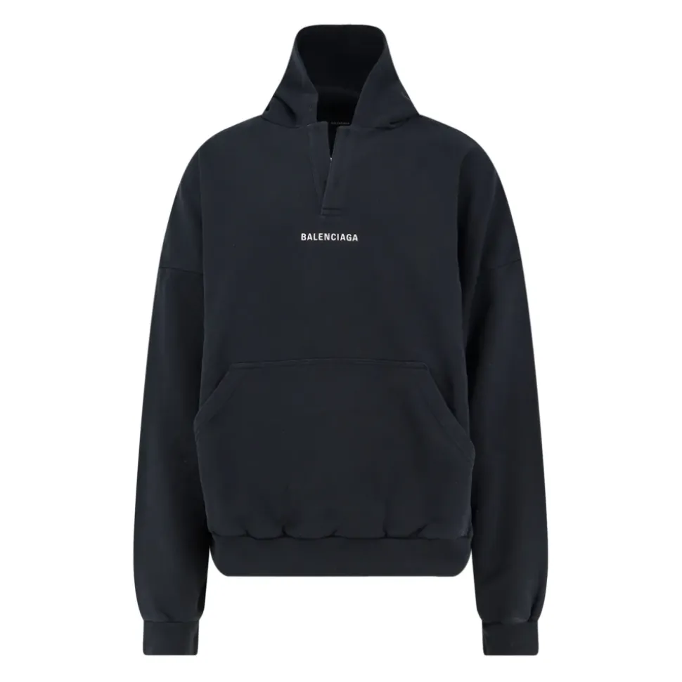 Bluza z kapturem z haftowanym logo