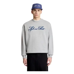 Bluza z okrągłym dekoltem i haftem Script Logo