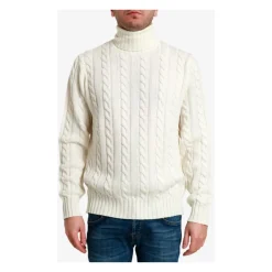 Braided Zip Turtleneck
