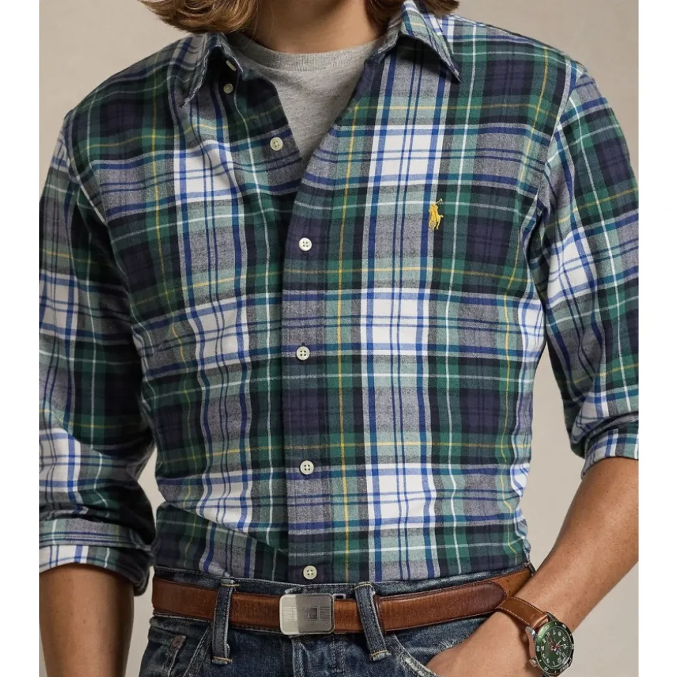Brushed Oxford Checked Shirt