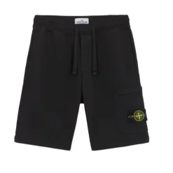 Cargo Bawełna Fleece Szorty Czarne