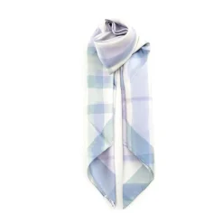 Check Silk Twill Scarf