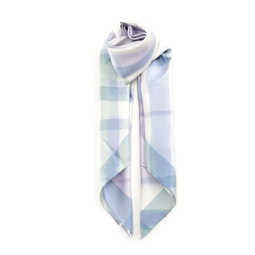 Check Silk Twill Scarf