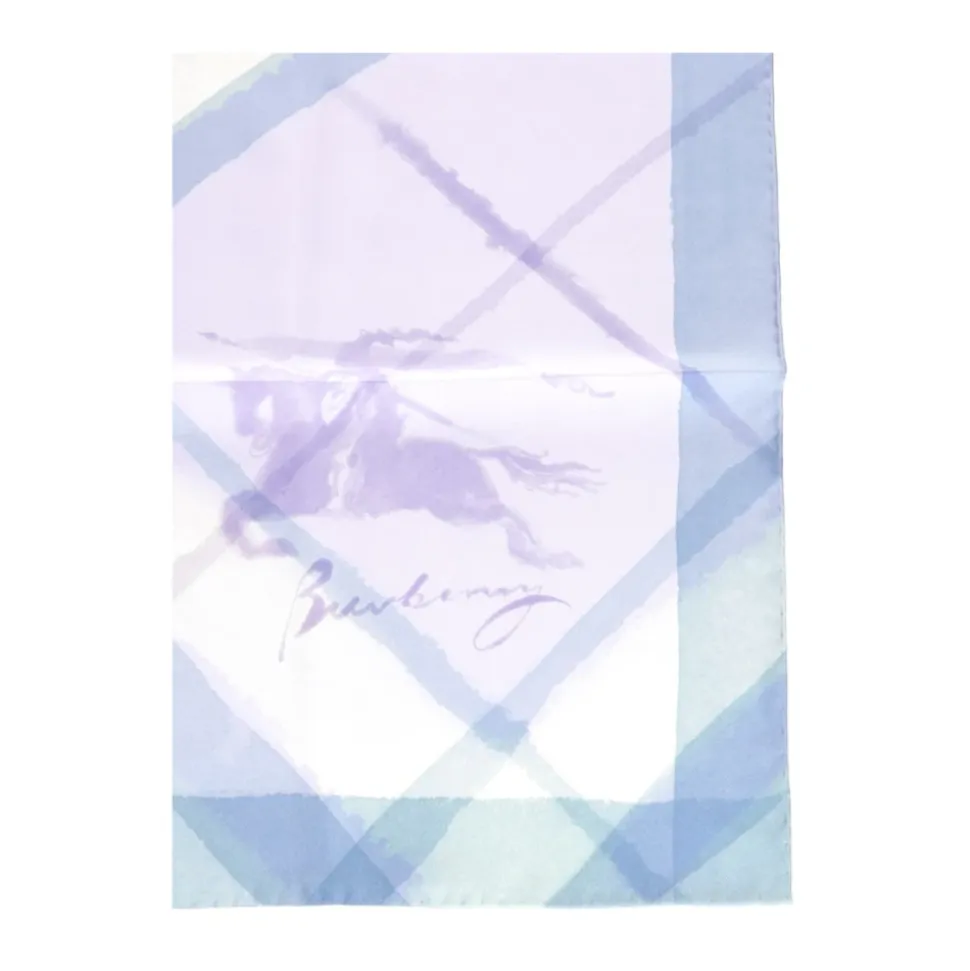 Check Silk Twill Scarf
