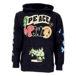 Czarna bluza z nadrukiem Peace and Power