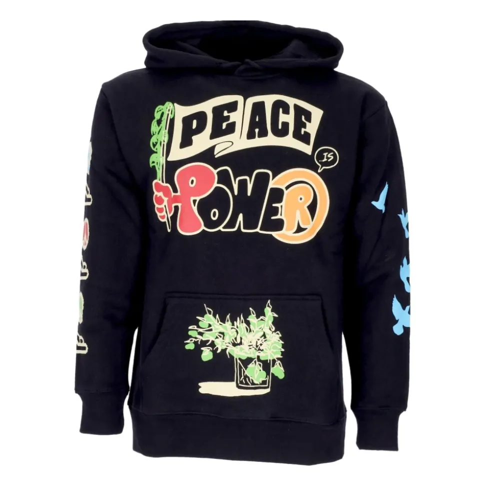 Czarna bluza z nadrukiem Peace and Power