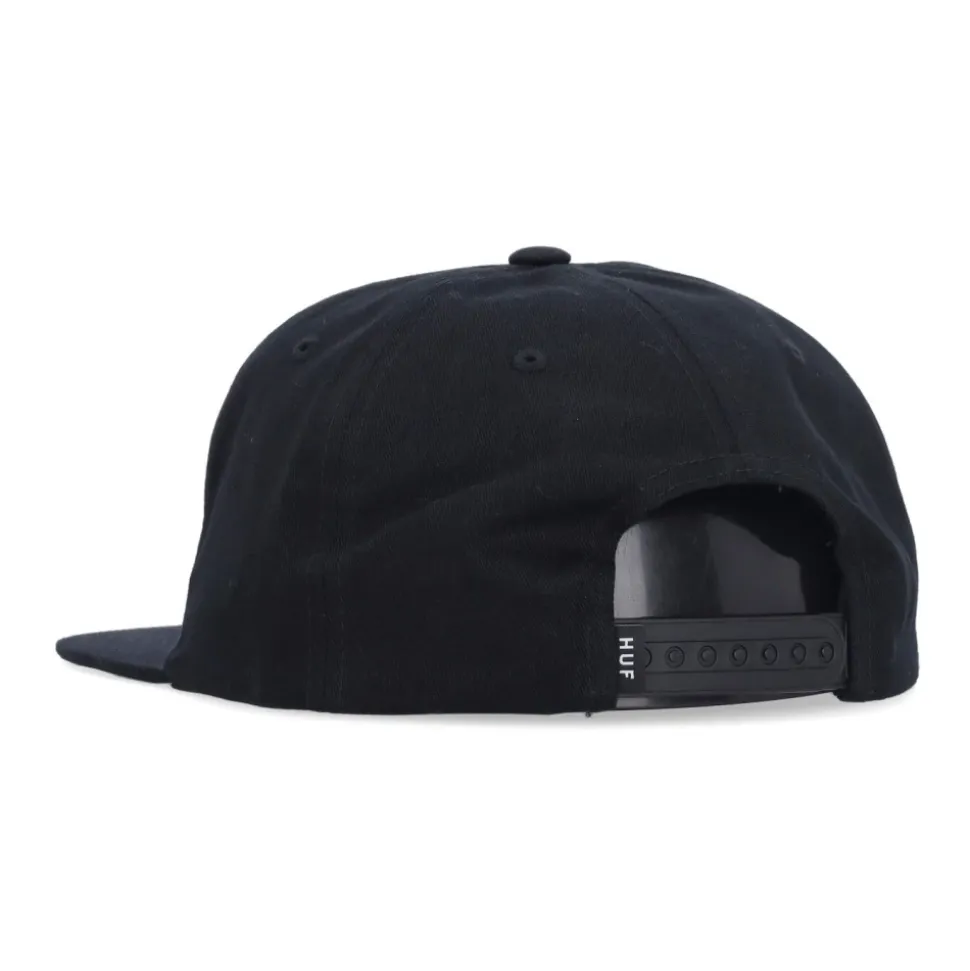 Czarna Czapka z Daszkiem Flat Snapback