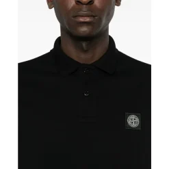 Czarna Koszulka Polo Slim-Fit SS25