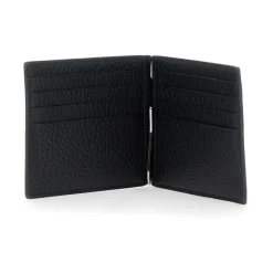 Czarna Portfel Bi-Fold z Detalem T