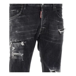 Czarne Jeansy od Dsquared2