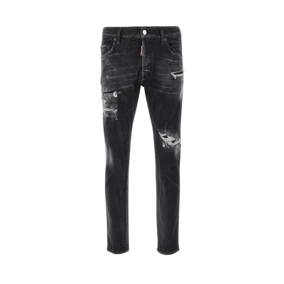 Czarne Jeansy od Dsquared2