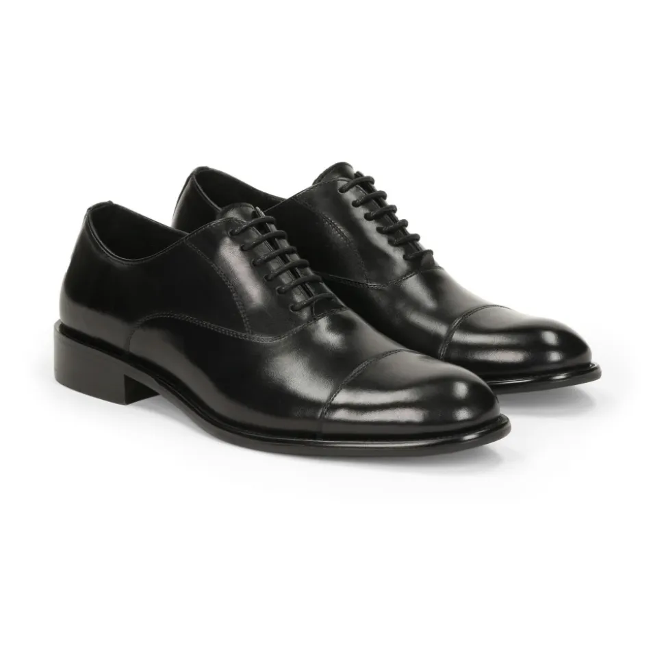 Czarne męskie buty oxford