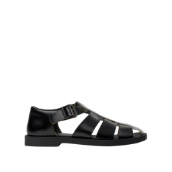 Czarne sandały rybackie styl casual