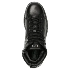 Czarne skórzane buty sportowe casual sneakers