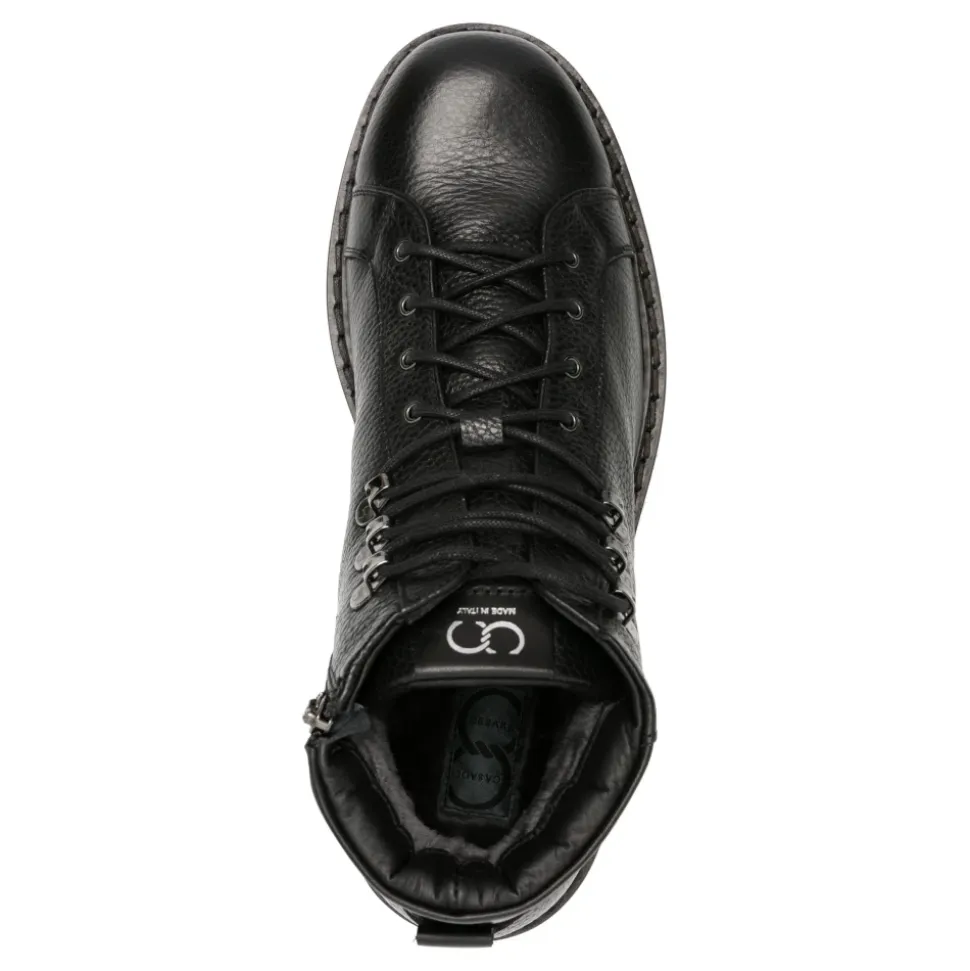 Czarne skórzane buty sportowe casual sneakers