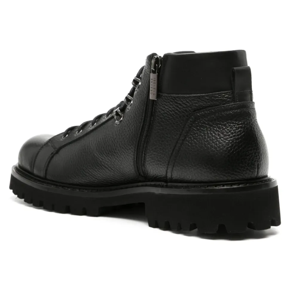 Czarne skórzane buty sportowe casual sneakers