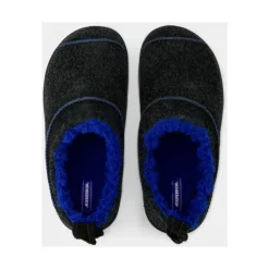 Czarne Skórzane Slip-On Slides