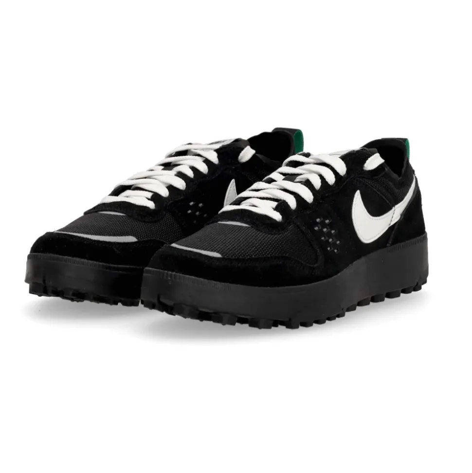 Czarne sneakersy City z zielonymi akcentami