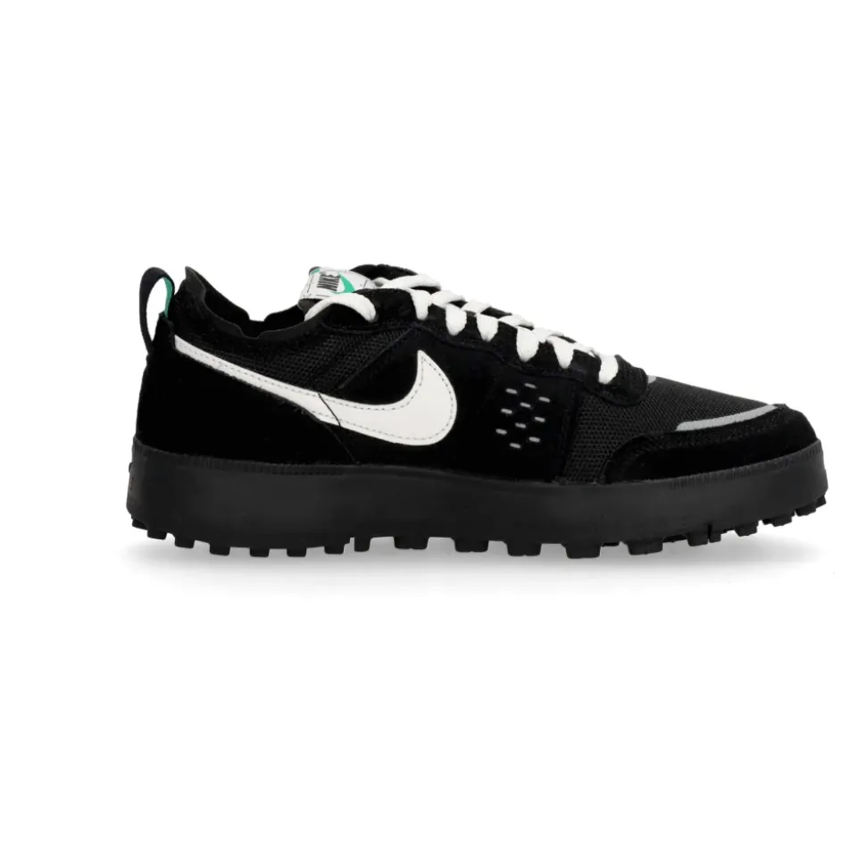 Czarne sneakersy City z zielonymi akcentami