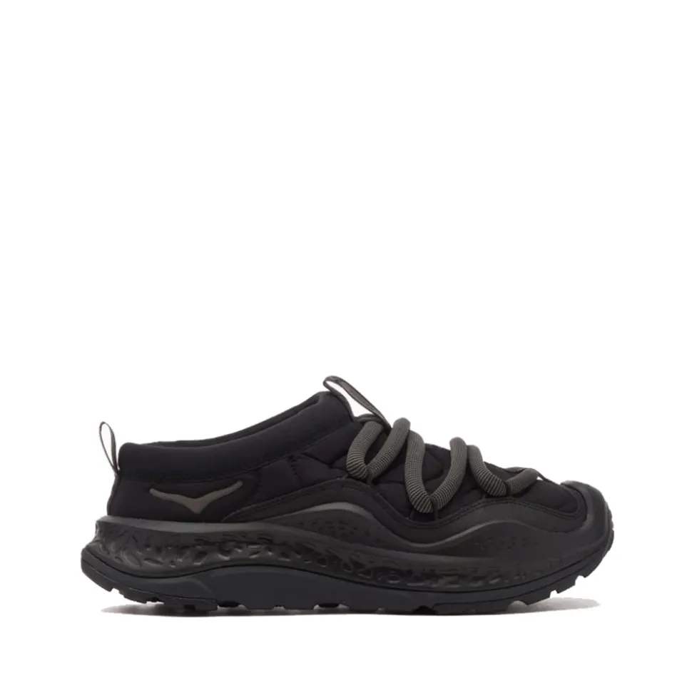 Czarne Sneakersy z Wstawionym Designem