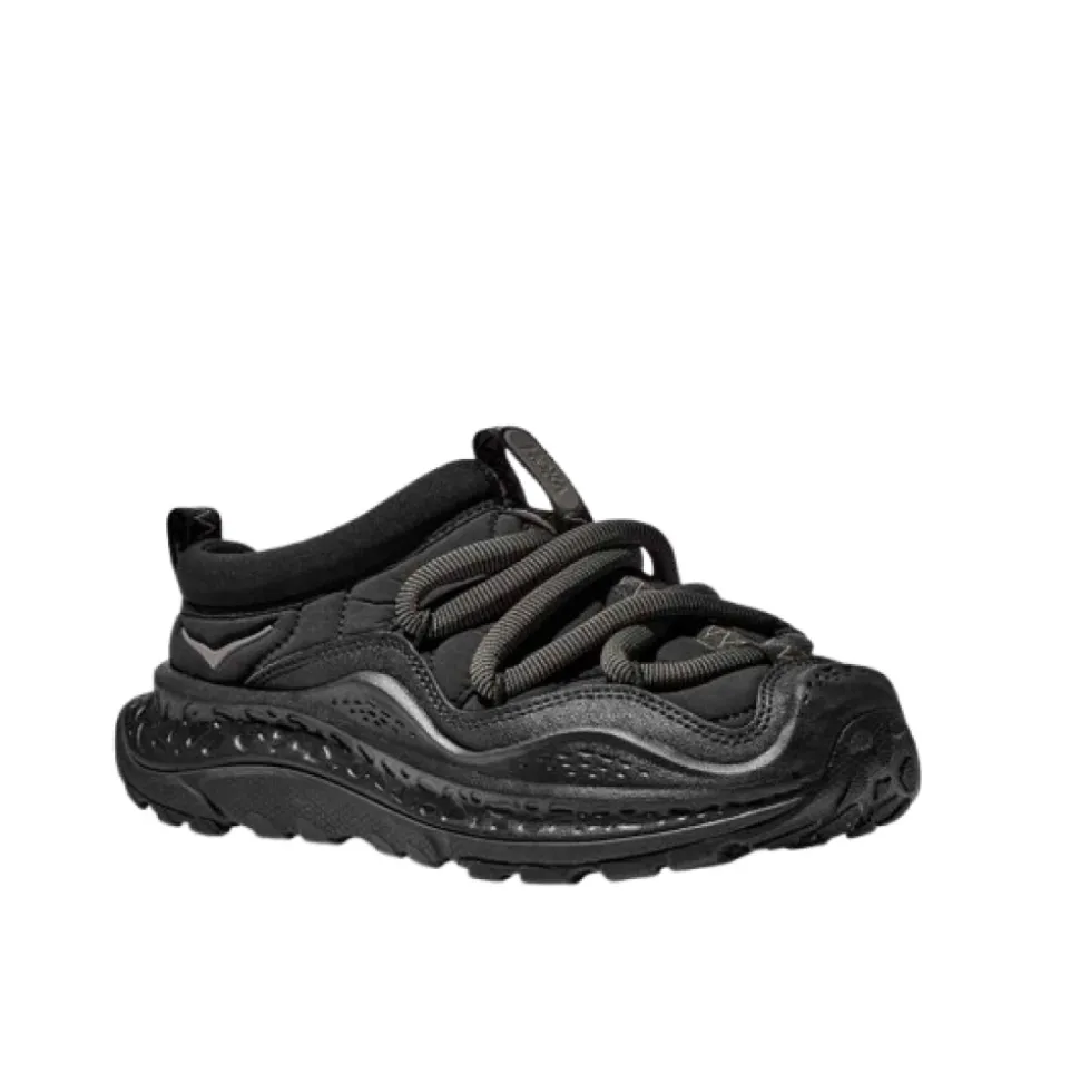 Czarne Sneakersy z Wstawionym Designem