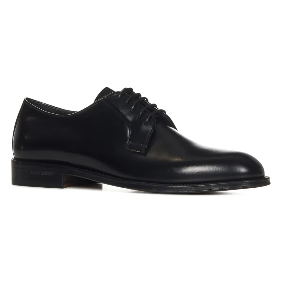Czarne Sznurowane Eleganckie Buty