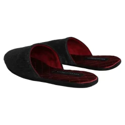 Czarne sztuczne futerko slip on buty