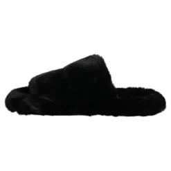 Czarne Welurowe Chodaki Kapcie Buty
