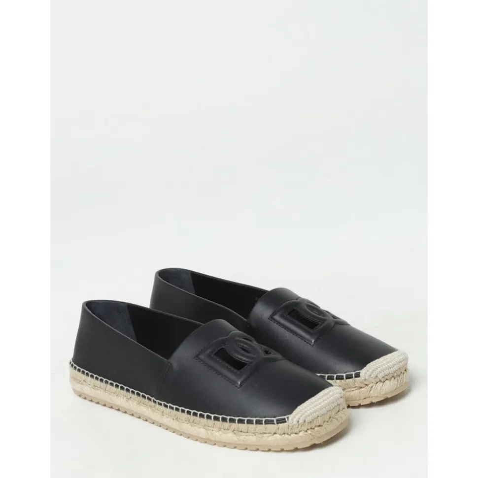 Czarne wsuwane espadryle