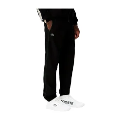 Czarny Paskowany Logo Tennis Tracksuit