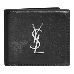 Czarny Portfel East/West z Monogramem