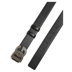 Czarny Skórzany Pasek z Logo Krzyża
