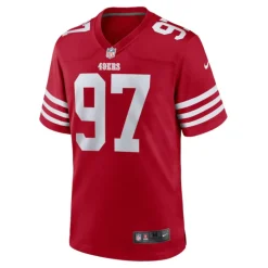 Czerwony 49ers Nick Bosa NFL Jersey