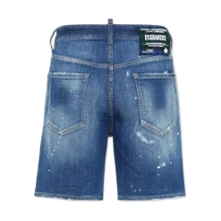 Dżinsy Denim z Niebieskimi Plamami Farb