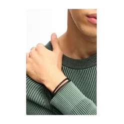 Double-Cuff Braided-Leather Bracelet