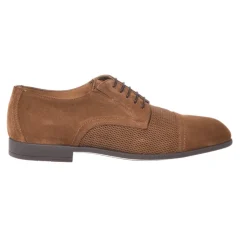 Drukowane zamszowe buty sznurowane