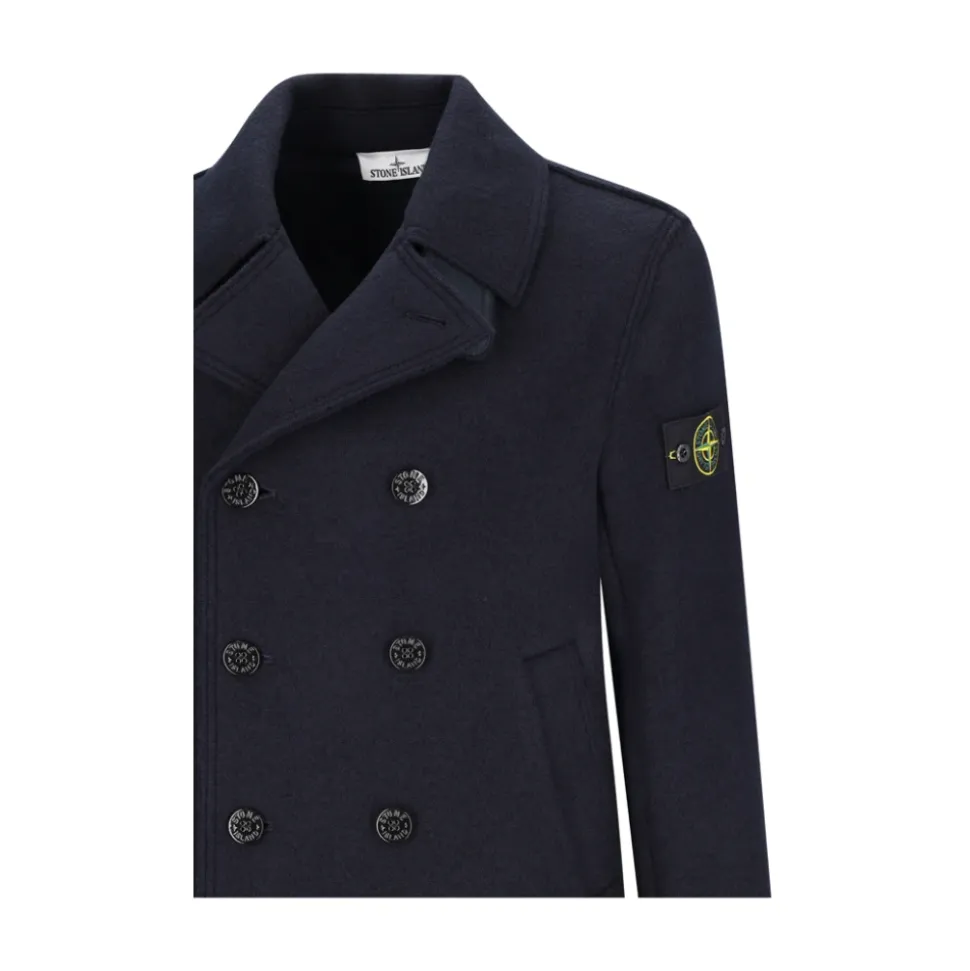 Dwurzędowy Płaszcz Pea Coat