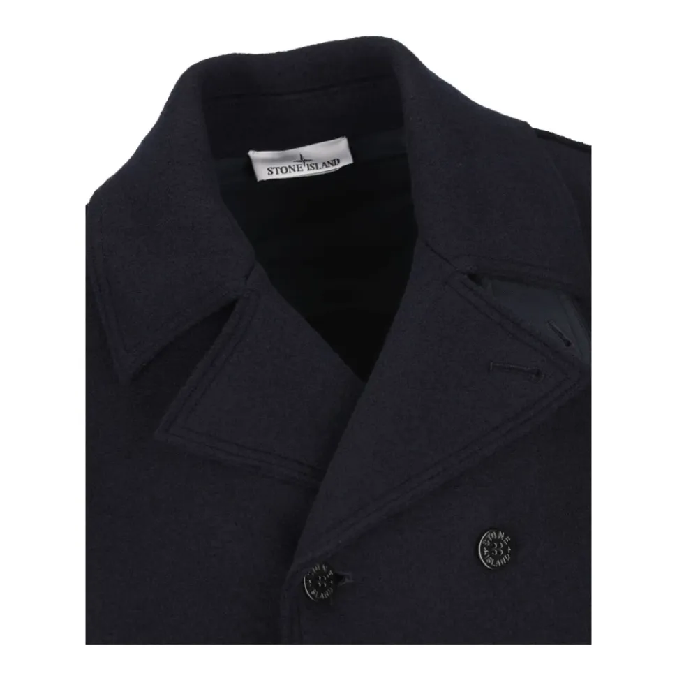 Dwurzędowy Płaszcz Pea Coat